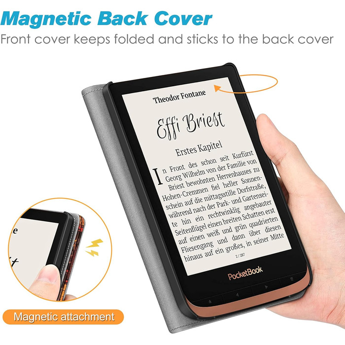 Чохол Fintie для Pocketbook Touch HD 3 / Touch Lux 5/4 / Basic Lux 4/3/2 та Pocketbook Color: з підставкою, кишенями, петлею та авто-ввімкненням/вимиканням