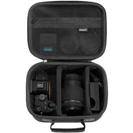 Чохол для фотоапарата Sony Alpha 7 II III IV/7R V, Nikon, Canon, Pentax - жорсткий, з сітчастим відділенням для зарядного пристрою, кабелів та аксесуарів - чорний