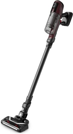Акумуляторний вертикальний пилосос Rowenta X-Pert 6.80, потужність 100 AW, винно-червоний/чорний