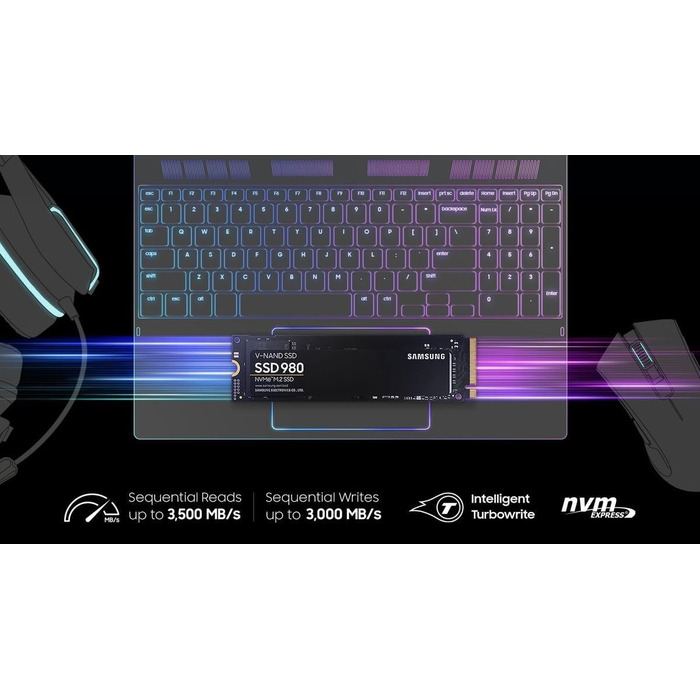 SSD Samsung 980 NVMe 1TB M.2 PCIe 3.0 – Швидкий накопичувач для ігор та щоденних завдань