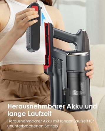 Бездротовий пилосос Linkifly A11: потужний акумуляторний пилосос, 600 Вт, 48 кПа, 60 хв роботи, технологія Anti-Tangle, для твердих підлог, килимів та плитки