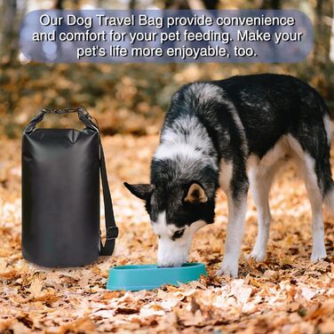 Велика переносна сумка для тварин, 15 л, чорна. Водонепроникна, для кемпінгу та походів.