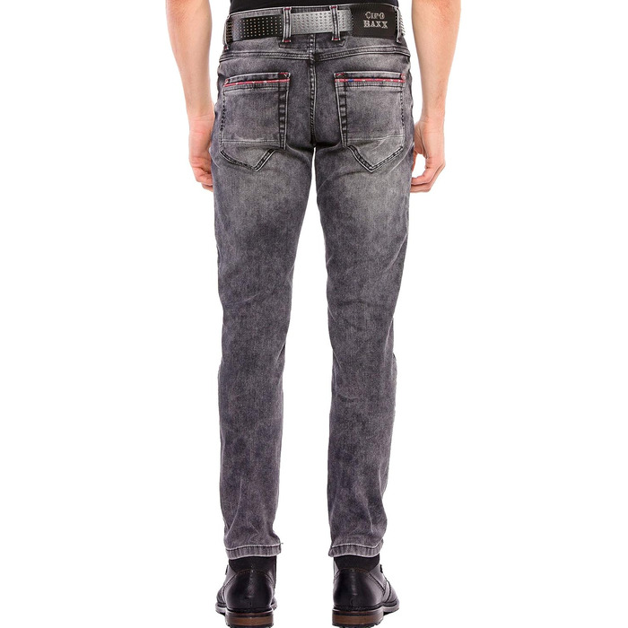 Чоловічі джинси Cipo & Baxx Klassisch Regular Fit, чорні, W40 L34, класичний крій, 5 кишень