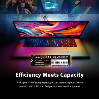 SSD Silicon Power 1TB NVMe PCIe Gen4 M.2 - до 5000 МБ/с