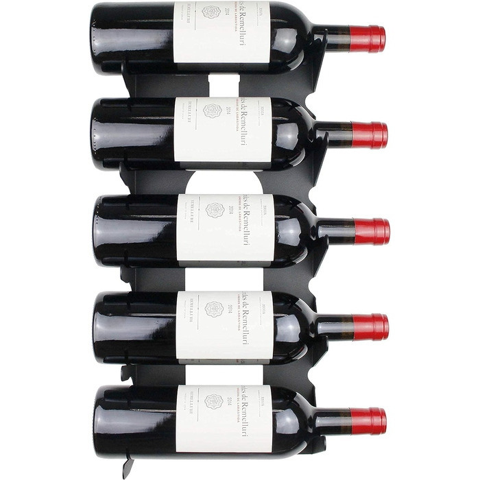 Steel wine rack for all types of wine, with wall mount and decorative molding. (2 x White)