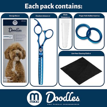 Ножиці Mikki Doodle для грумінгу собак та цуценят, 16,5 см - професійні ножиці для вирівнювання та стрижки шерсті