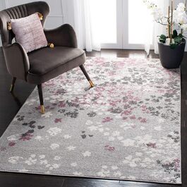 Килим SAFAVIEH для вітальні, їдальні, спальні - колекція Adirondack, короткий ворс, сіро-ліловий, 155 x 229 см