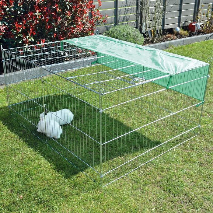 Вольєр для дрібних тварин Zooprinz Weatherproof з міцним дахом та сонцезахистом - ідеальний для вашого улюбленця на вулиці. Міцний металевий каркас, компактно складається, 3 розміри (M).