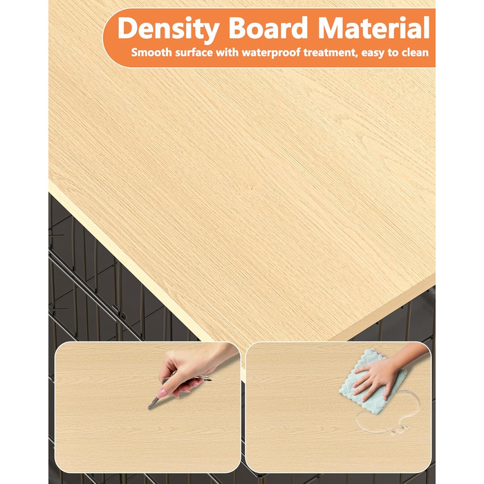 Насадка на собачий вольєр Piskyet, дерев'яна робоча поверхня, 122x76x2 см, натуральний колір