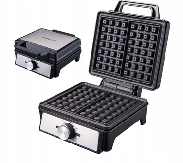 Вафельниця Teesa TSA3237 на 2 вафлі, 1600 Вт, корпус із нержавіючої сталі, регулювання потужності