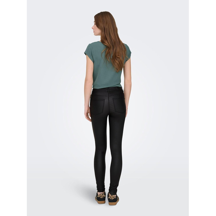 Шкіряні штани жіночі ONLANNE облягаючого крою, чорні, розмір M/30L - екошкіра