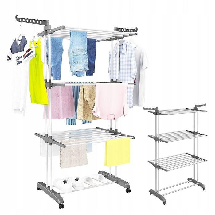 Велика вертикальна сушарка для одягу та білизни, підлогова, складна, розмір XXL