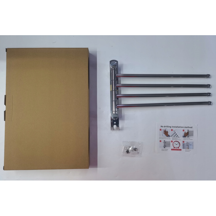 Поворотний вішак для рушників у ванну кімнату, настінний тримач-гачок