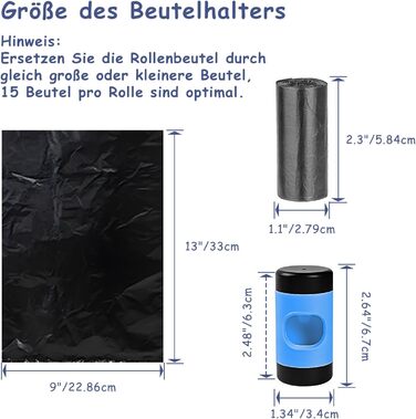 Висувна поводок для собак VTOPVMAX - для середніх та великих собак до 50 кг, міцна висувна стрічка, безпечний кабель, диспенсер для відходів, гальмо однією рукою (білий) (8 м, блакитний)
