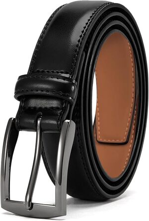 Чоловічий шкіряний ремінь Flintronic, 90/100/110/120/130 см. Металевий ремінь у стилі ретро, 33 мм. Підходить для джинсів, костюмів. Колір: чорний. Розмір: 92 (загальна довжина 100 см)