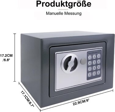 Сейф для ключів Tresor з ключовим та кодовим замком, 31x20x20 см, вологостійкий, для дому, офісу, готелю, чорний