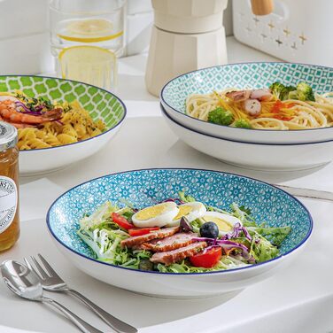 Набір тарілок для супу Vancasso HARUKA, 4 шт, 1000 мл, порцеляна, для пасти, спагеті, салату