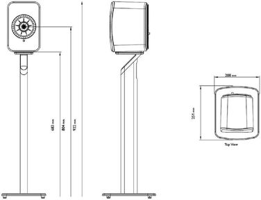 Стійки KEF S1 для активних колонок LSX та LSX II (пара), чорні