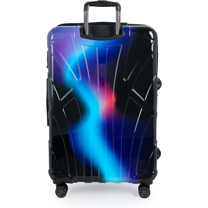 Чохол-валіза Suitline з жорстким корпусом, XL, 76 см, 96-110 літрів, ABS, TSA, Неоновий блакитний