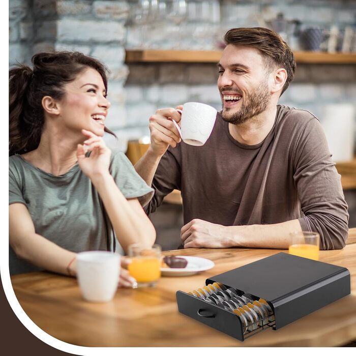 Органайзер для кавових капсул Tassimo на 64 капсули, коробка для зберігання, для кухні, офісу - з серветкою для чищення