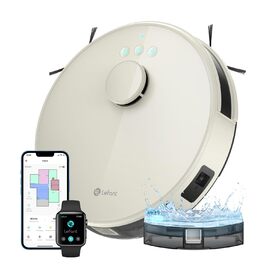 Робот-пилосос LEFANT M2Plus з функцією миття, 6000Pa, LiDAR-навігація, самоочищення, ідеальний для шерсті тварин, білий (M1-C)