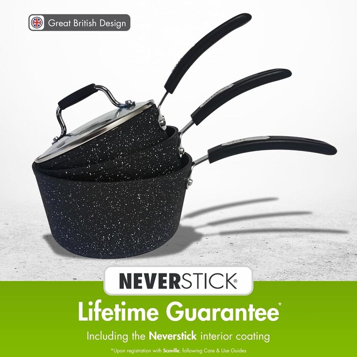 Набір сковорідок Scoville Neverstick 2 шт, 24 і 28 см, антипригарні, для всіх плит, індукція, PFOA-вільні