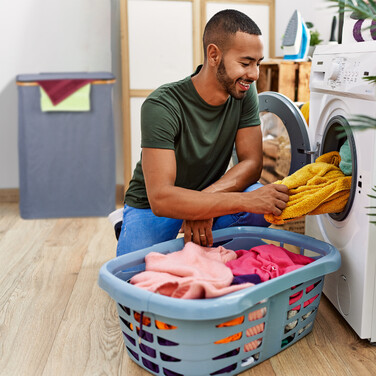 Relaxdays Laundry Basket with Lid 105 l