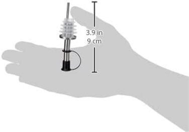 Виливаючі насадки Westmark 2 для пляшок з алкоголем, олією, оцтом, з петлею, з повітряною трубкою, метал/нержавіюча сталь, натуральна пробка, Inox Standard, сріблясті, 2 шт.