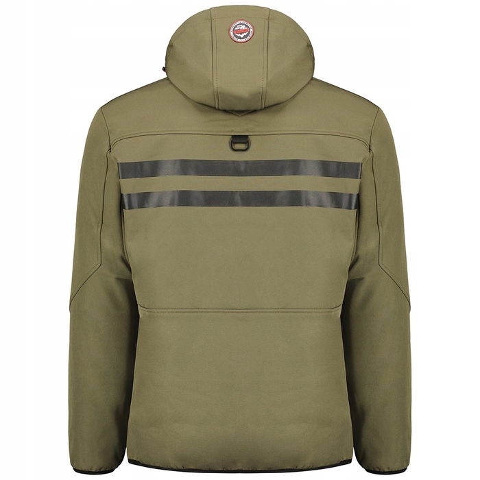Чоловіча куртка софтшелл Geographical Norway з каптуром, водонепроникна, зелена, розмір L