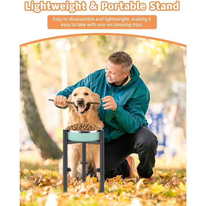 Підставка для годівлі собак з підставкою для лап, регульована по висоті, 15-26 см, металева, для маленьких, середніх та великих собак (тільки підставка)