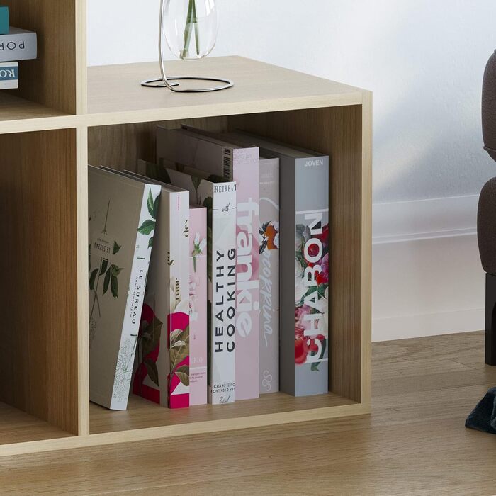 Стелаж Vida Designs Durham дубовий, 6 кубів, для книг і зберігання, органайзер для вітальні