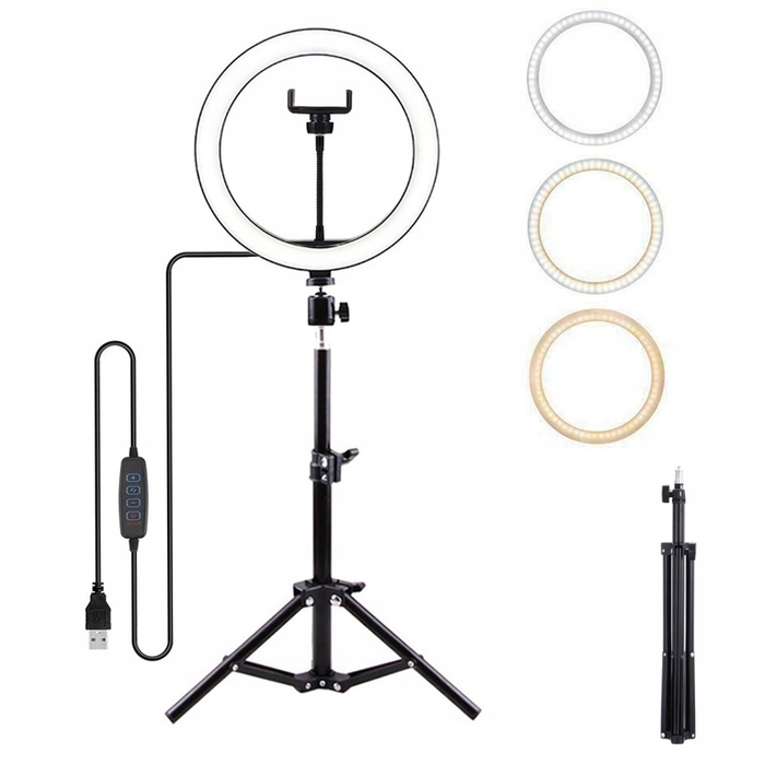 Кільцева LED-лампа 80 Вт + штатив 160 см та тримач для телефону