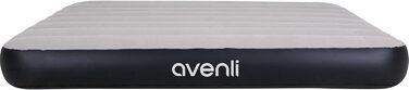 Надувний матрац Avenli для кемпінгу на 2 особи (191x137x25 см) - гостьовий матрац з флокованою поверхнею для дому та подорожей