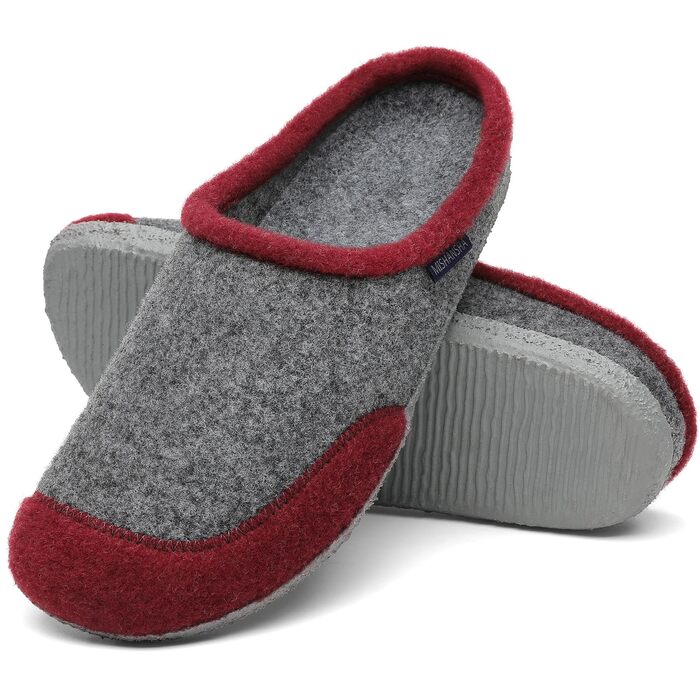 Тапочки халатні Mishansha з фетру, зимові, для дому, чоловічі/жіночі, розмір 36-48, 42 EU, червоні
