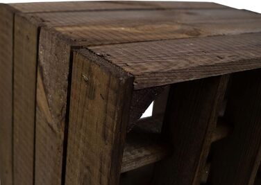 Wine Rack 16er white/natural/flamed Dimensions 40x40x27cm Shelf Box Bottle Rack Wine Rack Apple crate/Wine crate (dark)