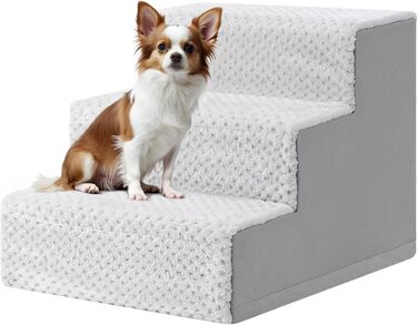 Східці для собак KSIIA, 44 см, знімний та миючий чохол, для котів та літніх собак, протиковзкі, для ліжка/софи (сірий, 3.0, 45x38x33 см)