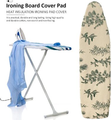 Близняк для прасувальної дошки, бавовна, 140x50 см, з гумкою, для прасувальних станцій та прасок