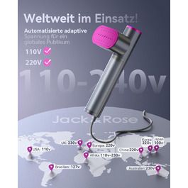 Портативний відпарювач для одягу 2-в-1 з регулюванням напруги 100-240V. Зелений (сірий). 1000W. Для подорожей