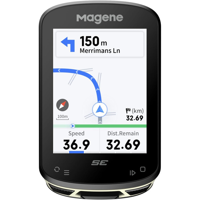 Велокомп'ютер Magene C506SE GPS з кольоровим дисплеєм 2,4'', водонепроникний, WiFi та Bluetooth, навігація, налаштовувані дані, 11 мов