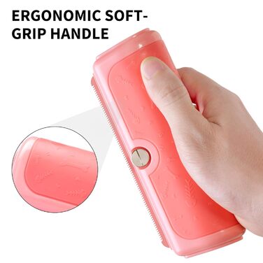 Щітка для собак та котів – двоколірна синьо-жовта, видаляє відмерле волосся та підшерсток м'яко, для собак та котів (рожева)