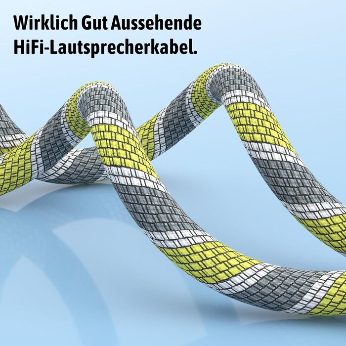 Акустичний кабель High-End з безкисневої міді 2x6.3 мм² (9 AWG) з позолоченими банановими роз'ємами, 1.5м (пара)