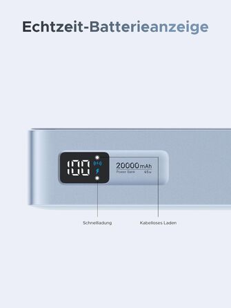 Power Bank UGREEN MagFlow 10000mAh 25W з MagSafe, PD30W USB-C, інтегрований кабель, LED-дисплей, для iPhone 17 Pro/Max