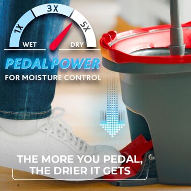 Система для миття підлоги O-Cedar Frustfreie: швабра з відром та 4 запасні наповнювачі. Мікрофібра, легкий віджим