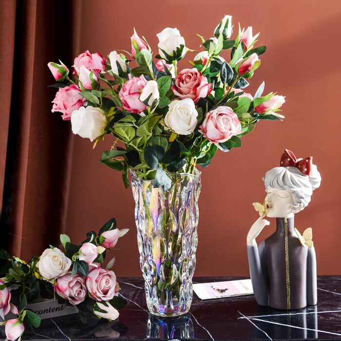Скляна ваза для квітів, сучасний мінімалістичний дизайн, ручної роботи, для дому, декору, гідропоніки, подарунок на весілля/розлуку, Стиль A-bunt