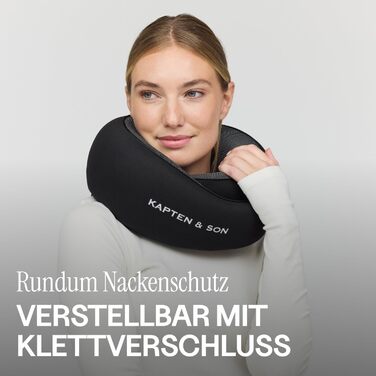 Подушка для шиї Kapten & Son | Подорожі | З піною Memory Foam | Регульована | Ергономічна