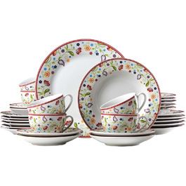 Ritzenhoff & Breker Shanti Doppio Coffee Set - 30 Piece Porcelain Dinnerware Set