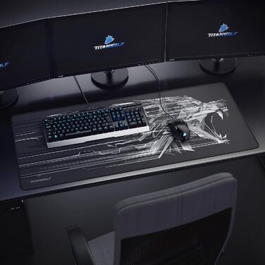 Килимок для миші TITANWOLF XXL Speed Gaming - 900 x 400 мм - великий, з антиковзаючим покриттям, для геймінгу