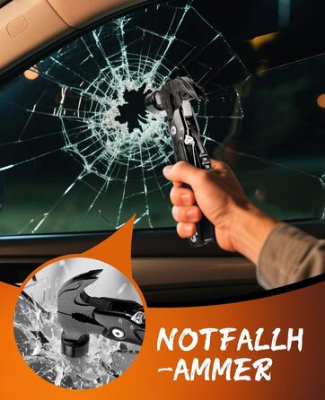 Багатофункціональний молоток-мультитул 14-в-1: плоскогубці, пилка, викрутки та інше. Компактний інструмент для кемпінгу, туризму, виживання, авто-надзвичайних ситуацій. Чудовий подарунок для чоловіків, на День батька для тата