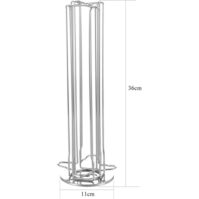 Обертовий тримач для 40 капсул Nespresso MaxMiuly, срібно-хромовий, для оригінальних капсул