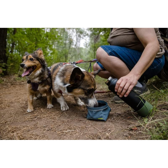 RUFFWEAR Great Basin: Складаний дорожній миска для собак, 1 л, Slate Blue (Small)